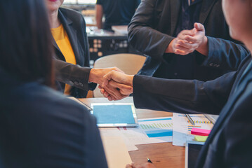 Diverse company collaboration meeting brainstorming business workplace. Asian Company Meeting...
