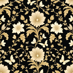 Floral seamless pattern background illustration vector .