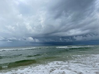 storm over sea