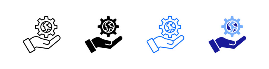 Csr Multiple Style Icon Set Vector 