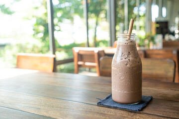 iced chocolate milkshake frappe or blend