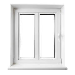 Pristine white window against black background