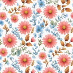 Floral seamless pattern background illustration vector .