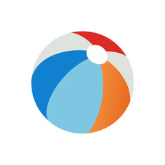 beach ball on white background   