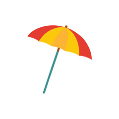 Obraz premium beach umbrella on white background