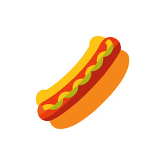 hot dog on white background