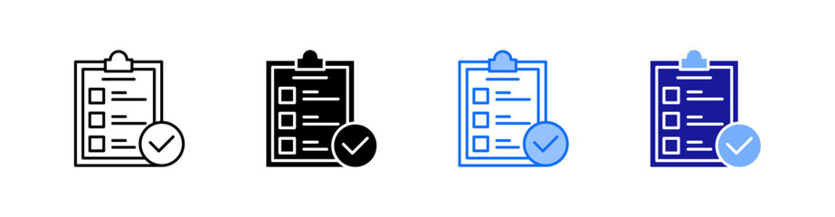 Compliance Multiple Style Icon Set Vector 