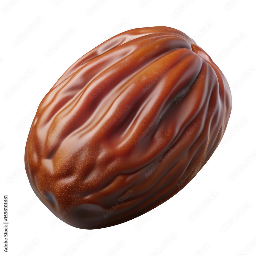 Poster 3d realistic date fruit render isolated on transparent background