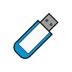usb flash drive on white background  .svg