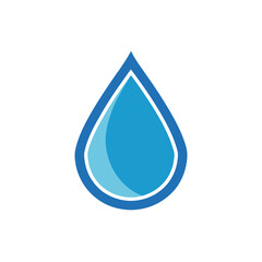 water droplet icon on white background   