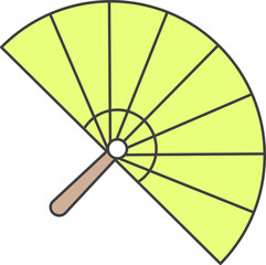 여름소품 원형 손부채