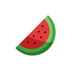 watermelon slice on white background  