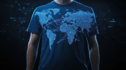 Person wearing global network tshirt