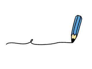 クレヨンで描いた鉛筆の手書きイラスト