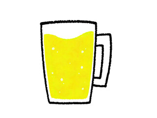 クレヨンで描いたドリンクのイラスト
