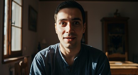 Portrait of a Young Man in Sunlight