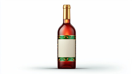 Mockup of Wine Packaging with Christmas Decor