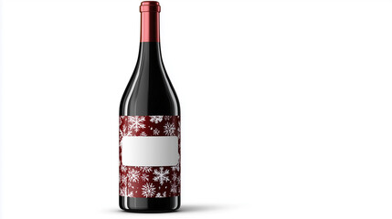 Mockup of Wine Packaging with Christmas Decor