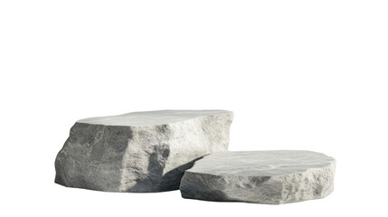 rock podium pedestal product presentation on white background