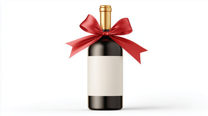 Mockup of Wine Packaging with Christmas Decor