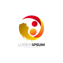 logo of two people with clenched fists forming a circle