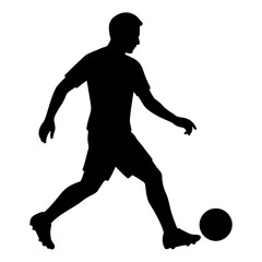 Obraz premium football player silhouette vector