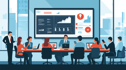 Business Crisis Management Scenario with a Team Handling Emergency, Risk Management