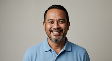 Portrait of a Smiling Middle-Aged Man