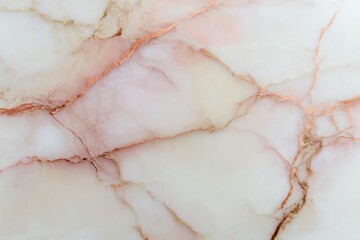 Elegant Blush Marble Surface with Subtle Copper Veining Detail