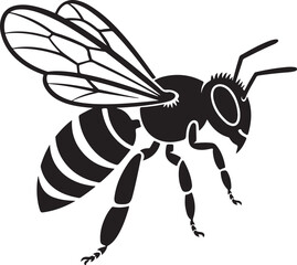 collections of bees silhouettes vector illustration