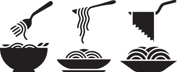  Pasta (including spaghetti, penne, and lasagna) silhouette