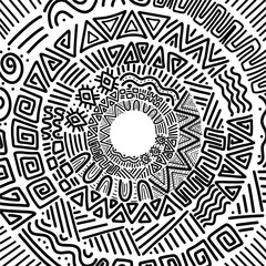 hand drawn abstract africa pattern background