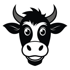 A cheerful black and white cow is smiling, showing its teeth to the viewer