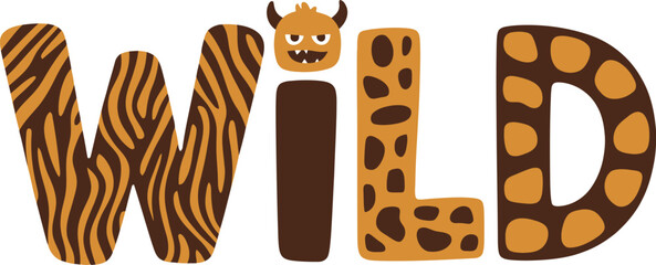 Wild animal print background vector illustration for kids room decor and safari themed party decor editable stock vector illustration