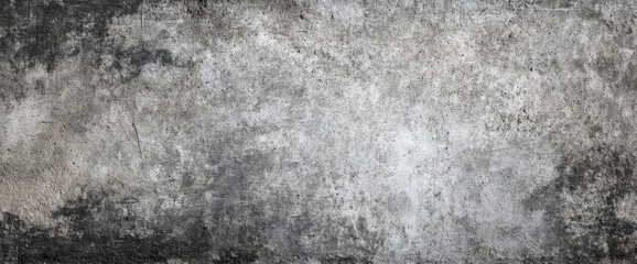 Obraz premium Distressed Concrete Wall Texture with Dark Stains, Ideal for Grunge Style and Industrial Design Projects, Evoking Decay and Urban Renewal : Generative AI