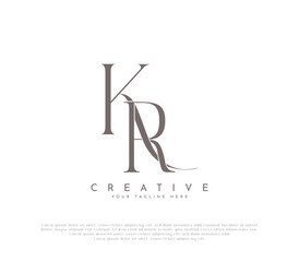KR, RK Alphabet Letters Logo Monogram