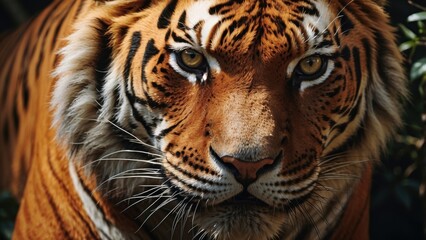 Portrait of Majestic Tiger in Nature Powerful Animal Face