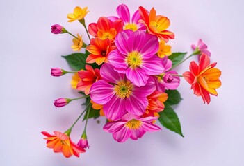 Obraz premium Vibrant summer blooms on a smooth, unblemished backdrop, seamless pattern, macro