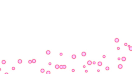 Glowing Pink Particles on Transparent Background
