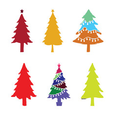 Vector colour christmas tree