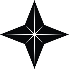 Obraz premium Four-Pointed Star Icon