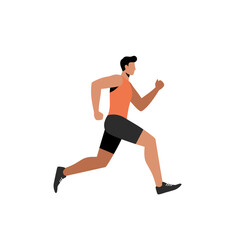 Minimalist Runner: Flat Vector Illustration for Fitness and Health