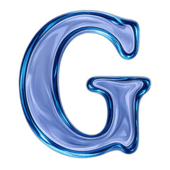 Letter G - Transparent and Elegant: A captivating, transparent letter 'G' showcases elegance and clarity, exuding a sense of sophistication.