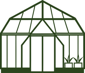 greenhouse in the form of a plant