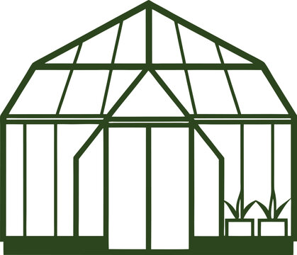 greenhouse in the form of a plant