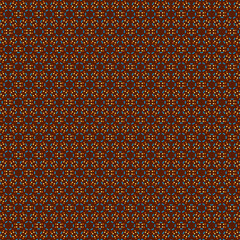 Brown series background Small yellow orange blue polka dots Primitive geometric pattern For fabrics, wrapping paper designs, home decor