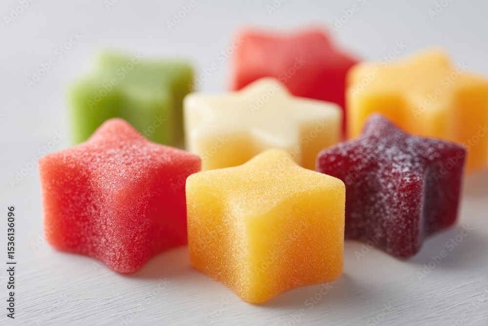 Poster clean and minimalistic photograph showcasing colorful array of healthy children snacks artfully arra