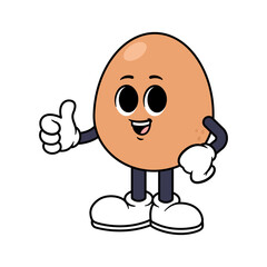 Vector Egg Character Thumbs Up