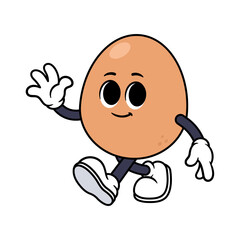 Vector Egg Character Waving