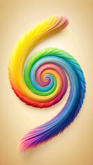 Minimal Curved Brush Strokes with Multicolor Gradient Mobile Ratio Composition